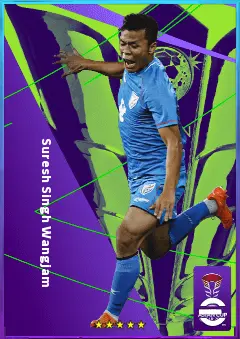 Suresh Singh Wangjam eFootball 2026 player card, 75 OVR CMF