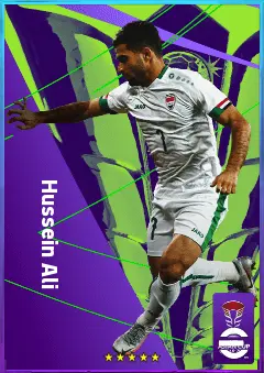 Hussein Ali eFootball 2026 player card, 75 OVR RWF