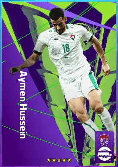 Aymen Hussein eFootball 2026 player card, 75 OVR CF