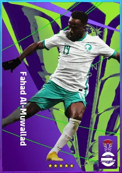Fahad Al-Muwallad eFootball 2026 player card, 78 OVR RWF