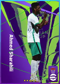 Ahmed Sharahili eFootball 2026 player card, 77 OVR CB