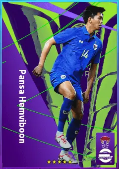 Pansa Hemviboon eFootball 2026 player card, 74 OVR CB