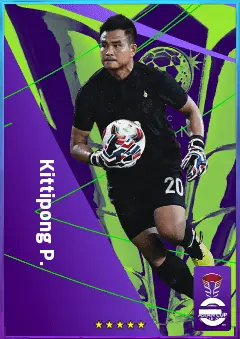 Kittipong P. eFootball 2026 player card, 75 OVR GK