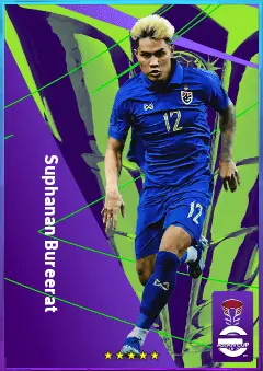 Suphanan Bureerat eFootball 2026 player card, 74 OVR RB