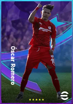 Óscar Romero eFootball 2026 player card, 80 OVR RMF