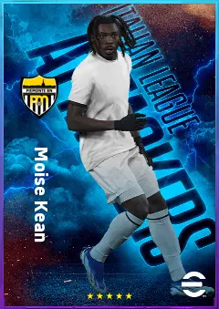 Moise Kean eFootball 2026 player card, 81 OVR CF