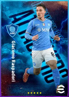 Giacomo Raspadori eFootball 2026 player card, 83 OVR SS
