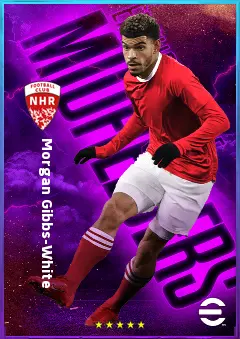 Morgan Gibbs-White eFootball 2026 player card, 81 OVR AMF