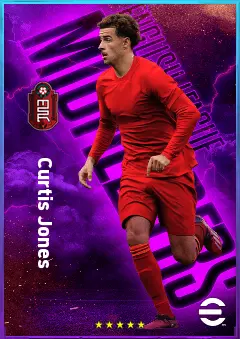 Curtis Jones eFootball 2026 player card, 82 OVR CMF