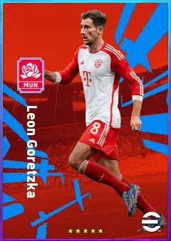 Leon Goretzka eFootball 2026 player card, 82 OVR CMF