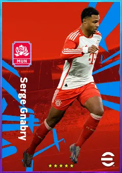 Serge Gnabry eFootball 2026 player card, 82 OVR RWF