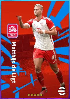 Matthijs de Ligt eFootball 2026 player card, 84 OVR CB