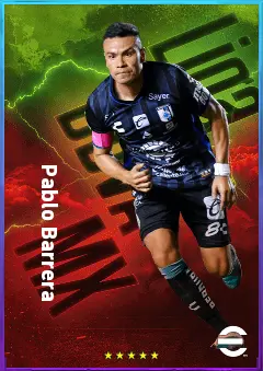 Pablo Barrera eFootball 2026 player card, 76 OVR RMF