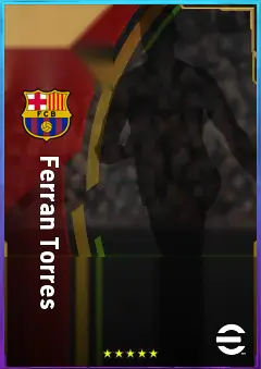 Ferran Torres eFootball 2026 player card, 83 OVR LWF