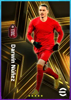 Darwin Núñez eFootball 2026 player card, 83 OVR CF