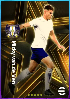 Micky van de Ven eFootball 2026 player card, 82 OVR CB