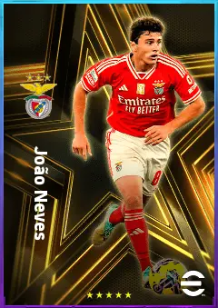 João Neves eFootball 2026 player card, 81 OVR CMF