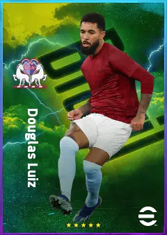 Douglas Luiz eFootball 2026 player card, 82 OVR CMF