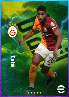 Tetê eFootball 2026 player card, 81 OVR RWF