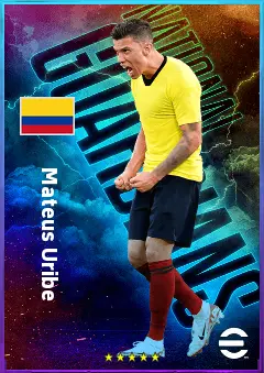 Mateus Uribe eFootball 2026 player card, 81 OVR DMF