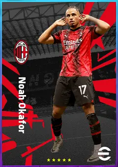 Noah Okafor eFootball 2026 player card, 81 OVR CF