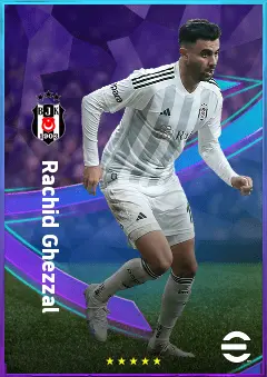 Rachid Ghezzal eFootball 2026 player card, 80 OVR RWF