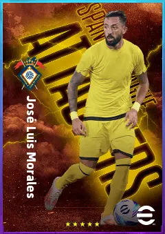 José Luis Morales eFootball 2026 player card, 81 OVR LWF