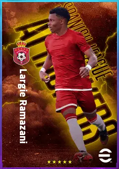 Largie Ramazani eFootball 2026 player card, 80 OVR LWF