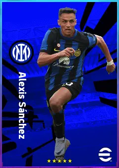 Alexis Sánchez eFootball 2026 player card, 81 OVR CF