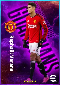 Raphaël Varane eFootball 2026 player card, 84 OVR CB