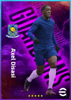 Axel Disasi eFootball 2026 player card, 82 OVR CB