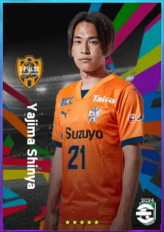Yajima Shinya eFootball 2026 player card, 75 OVR CMF