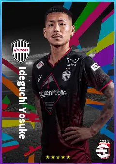 Ideguchi Yosuke eFootball 2026 player card, 76 OVR CMF