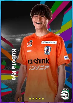 Kubota Ryo eFootball 2026 player card, 76 OVR RMF