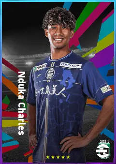 Nduka Charles eFootball 2026 player card, 75 OVR CF