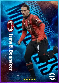 Ismaël Bennacer eFootball 2026 player card, 82 OVR DMF