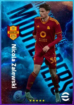 Nicola Zalewski eFootball 2026 player card, 81 OVR LMF