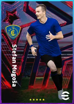 Stefan Mugoša eFootball 2026 player card, 77 OVR CF