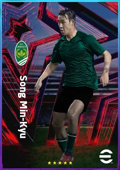 Song Min-Kyu eFootball 2026 player card, 77 OVR LWF