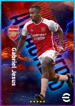 Gabriel Jesus eFootball 2026 player card, 84 OVR CF
