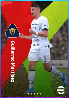 Guillermo Martínez eFootball 2026 player card, 78 OVR CF