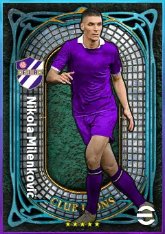 Nikola Milenković eFootball 2026 player card, 83 OVR CB