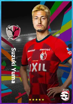 Suzuki Yuma eFootball 2026 player card, 80 OVR CF