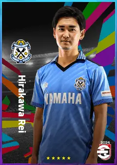 Hirakawa Rei eFootball 2026 player card, 77 OVR CMF