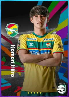 Komori Hiiro eFootball 2026 player card, 77 OVR CF