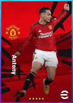 Antony eFootball 2026 player card, 81 OVR RWF
