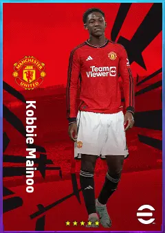 Kobbie Mainoo eFootball 2026 player card, 79 OVR CMF