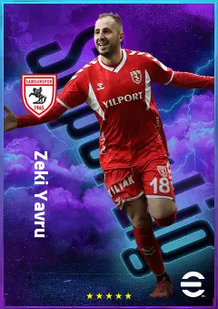 Zeki Yavru eFootball 2026 player card, 77 OVR RB