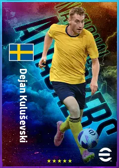 Dejan Kuluševski eFootball 2026 player card, 83 OVR RWF