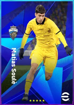 Matìas Soulè eFootball 2026 player card, 81 OVR RWF